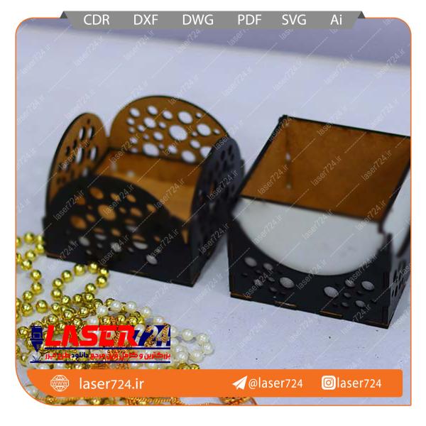 تصویر طرح برش لیزر جعبه جواهر مدل حبابی #1